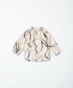 TRICOTE CUT RIBBON SHIRRING SHIRT トリコテ マタニティウェア・ベビー用品 ベビーボトムス ホワイト ベージュ【送料無料】