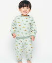 【SALE/16%OFF】apres les cours BOYSバラエティワッフルパジャマ エフオーオンラインストア インナー・ルームウェア パジャマ ベージュ グリーン ホワイト