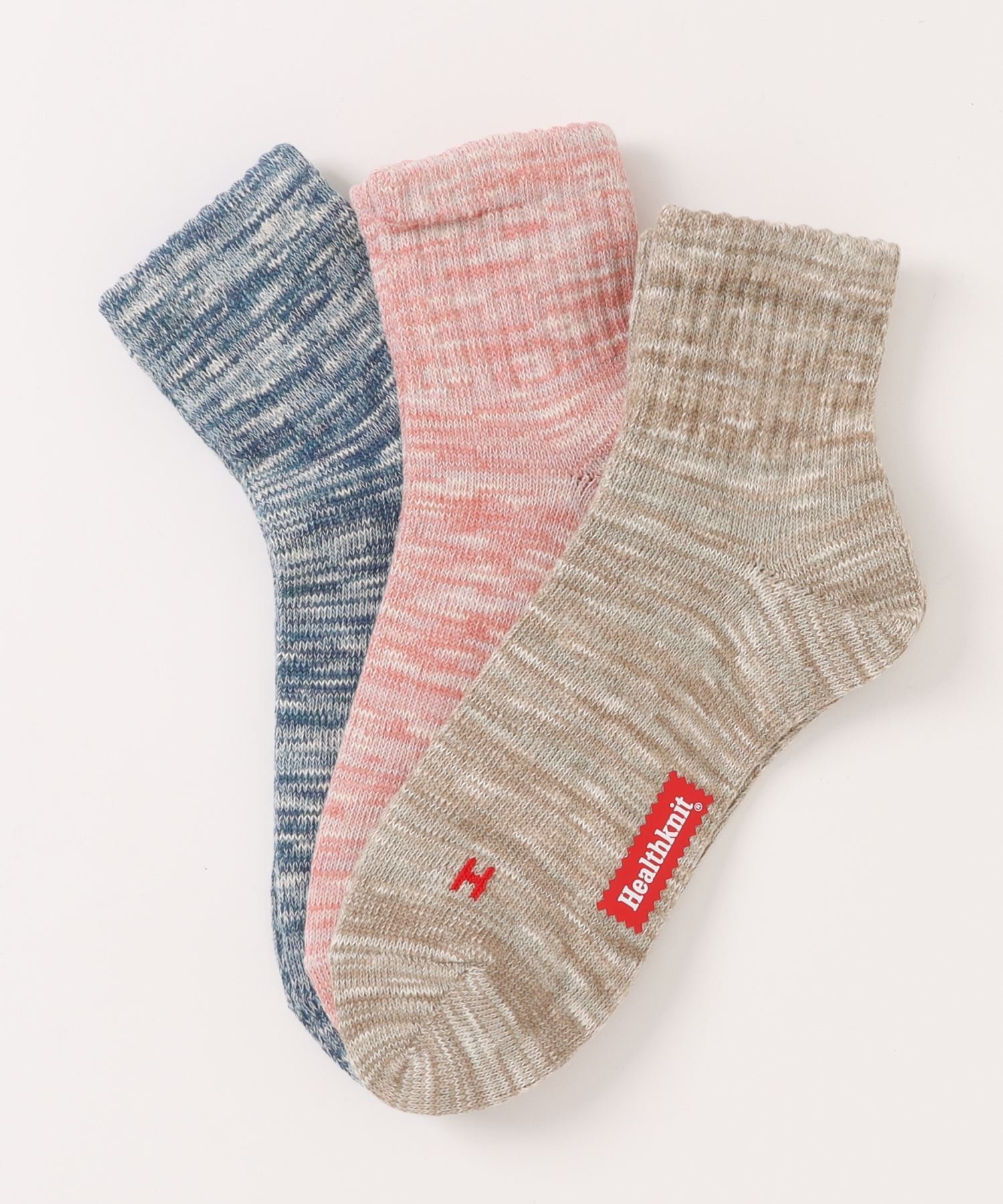 【SALE／10%OFF】Healthknit Healthknit/3Pクォーターソックス 3足セットヘビーウ...