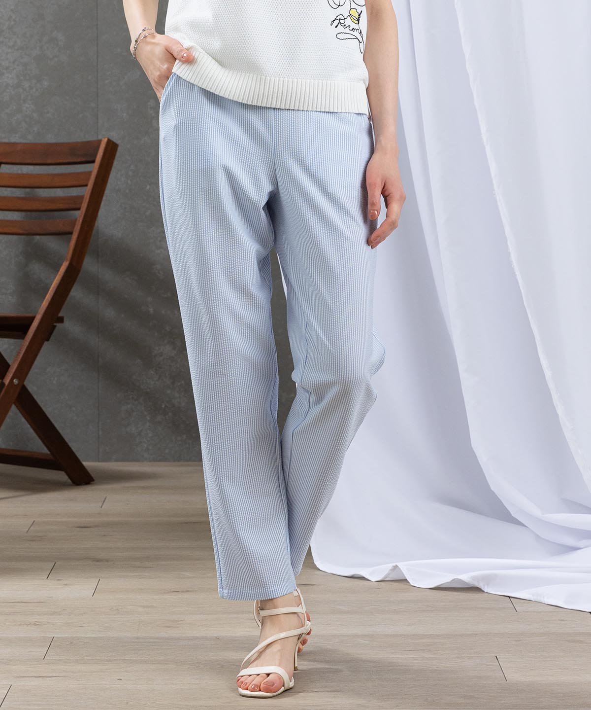【SALE／30%OFF】STUDIO PICONE 【スタジオピッコーネ公式】サッカーストライプ速乾パンツ スタジオピッコーネ パンツ その他のパンツ ブルー ネイビー【送料無料】