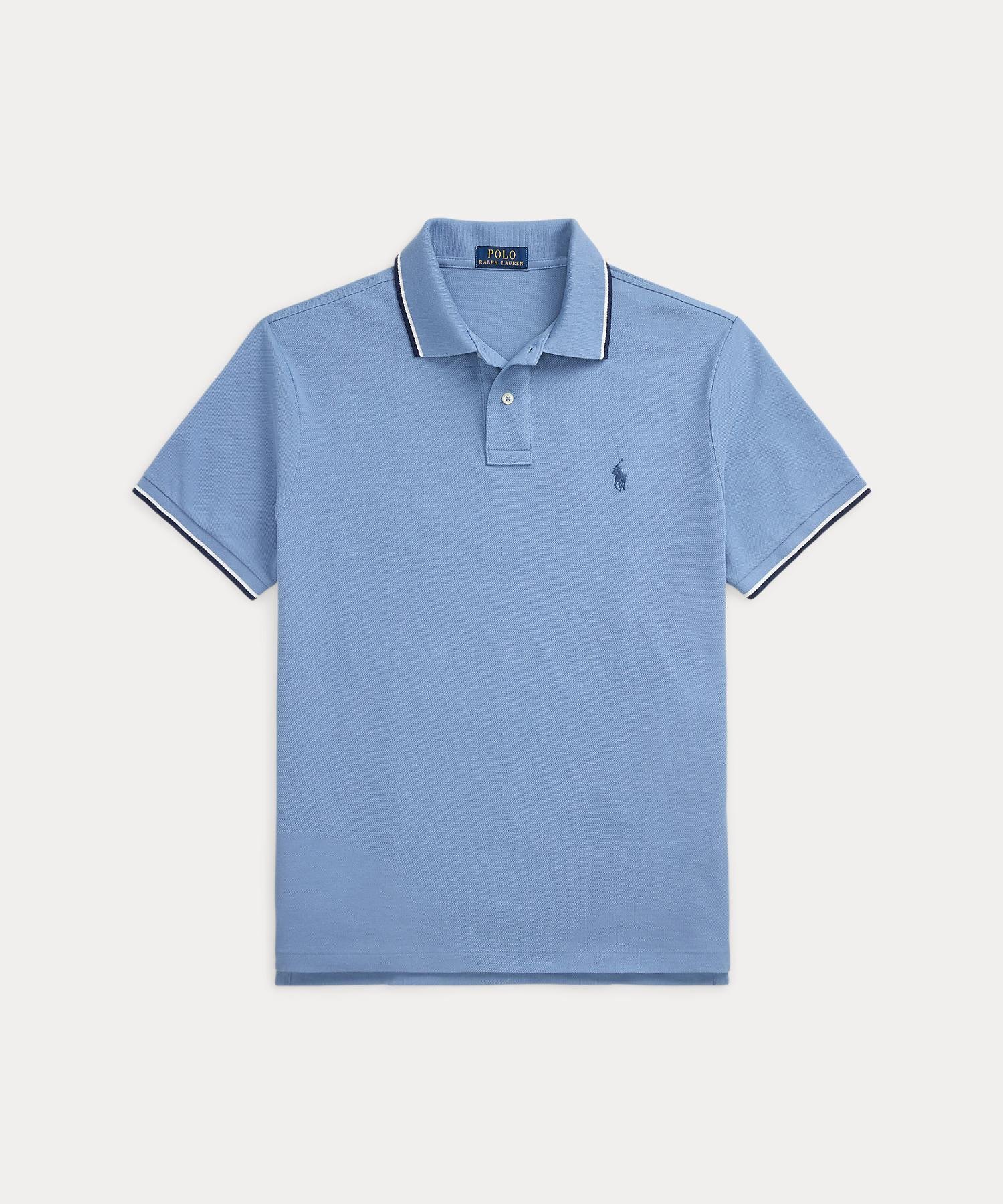 POLO RALPH LAUREN クラシック フィット メッシュ ポロシャツ ラルフローレン トップス シャツ・ブラウス ブルー【送料無料】