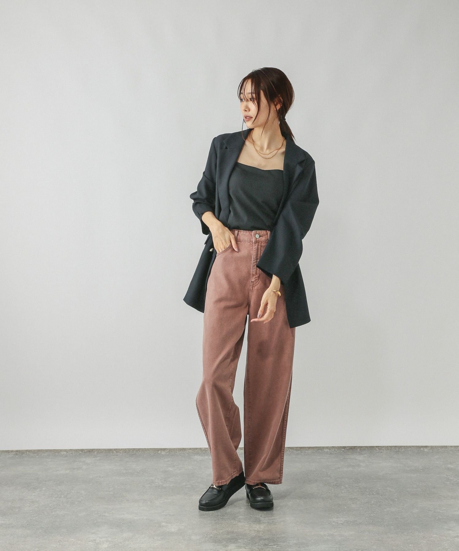 【SALE／50%OFF】GLOBAL WORK GOODデニムカラーバギーパンツ/498402 グローバルワーク パンツ ジーンズ・デニムパンツ ブルー ブラウン stylife-15230213 Rakuten Fashion サンプル画像3