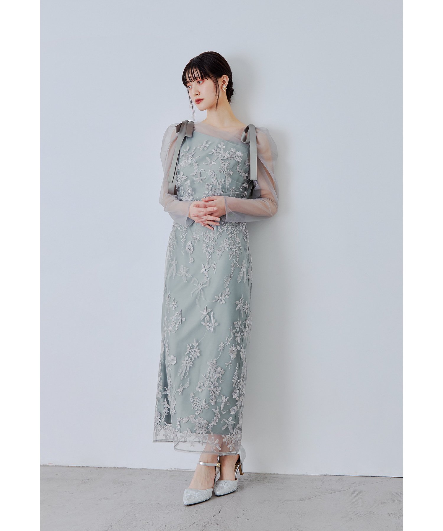 niana オーロラグラデーションドレス 結婚式 二次会 成人式 同窓会 パーティードレス ビーフラット ワンピース・ドレス ドレス グリーン ベージュ ブラック ブルー【送料無料】