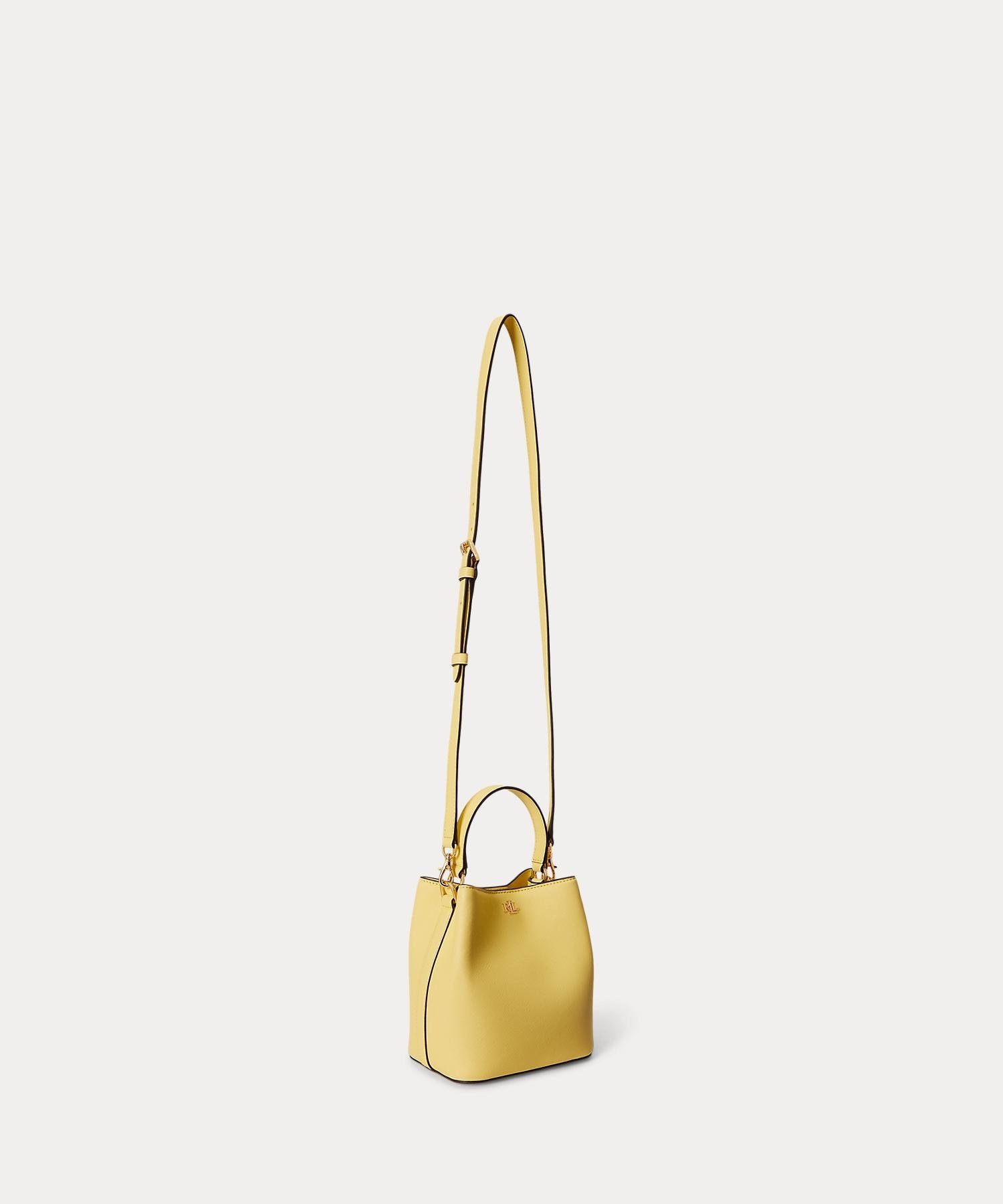 LAUREN RALPH LAUREN クロスハッチ スモール リース バケット バッグ ラルフローレン バッグ ショルダーバッグ イエロー【送料無料】