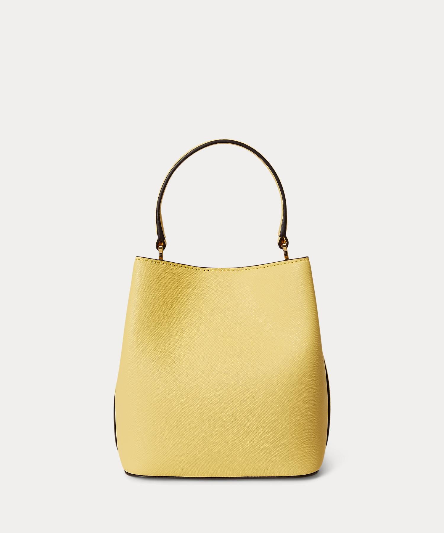 LAUREN RALPH LAUREN クロスハッチ スモール リース バケット バッグ ラルフローレン バッグ ショルダーバッグ イエロー【送料無料】