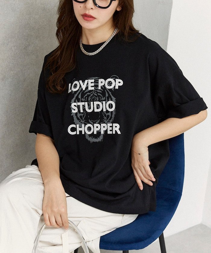 PUBLUX ＜機能性素材＞アニマル プリント Tシャツ 限定展開 フリークスストア トップス カットソー・Tシャツ ピンク ホワイト ブラック
