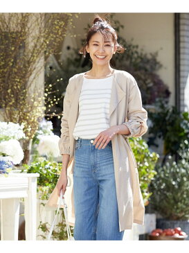 【SALE/50%OFF】any FAM 【UVケア】【シワ防止加工】ドロストピケ カーディガン エニィファム カットソー Tシャツ ベージュ カーキ ネイビー