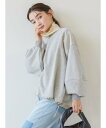 【SALE／23 OFF】AMERICAN HOLIC ショルダーラインドロスト裏毛プルオーバー/カジュアル/配色ライン/スウェット/24SS アメリカン ホリック トップス カットソー Tシャツ グレー ブラック ネイビー