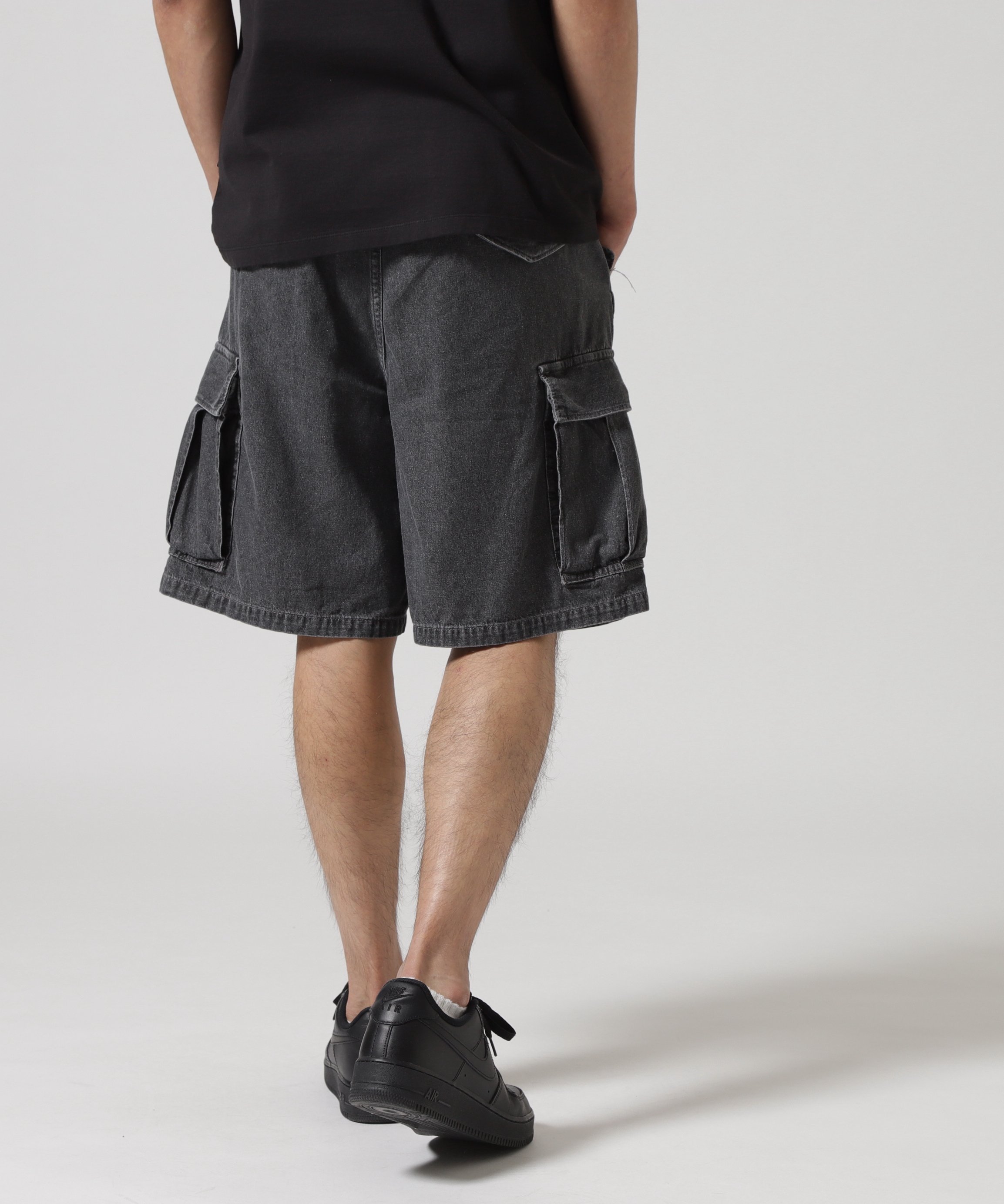《直営店限定》DENIM EASY CARGO SHORTS / デニム イージーカーゴショーツ / AVIREX / アヴィレックス アヴィレックス パンツ その他のパンツ ブラック