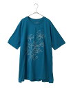 HIROKO BIS GRANDE ステッチ刺繍デザインチュニックTシャツ ヒロコ ビス グランデ ワンピース・ドレス チュニック ブラック カーキグリーン ブ...