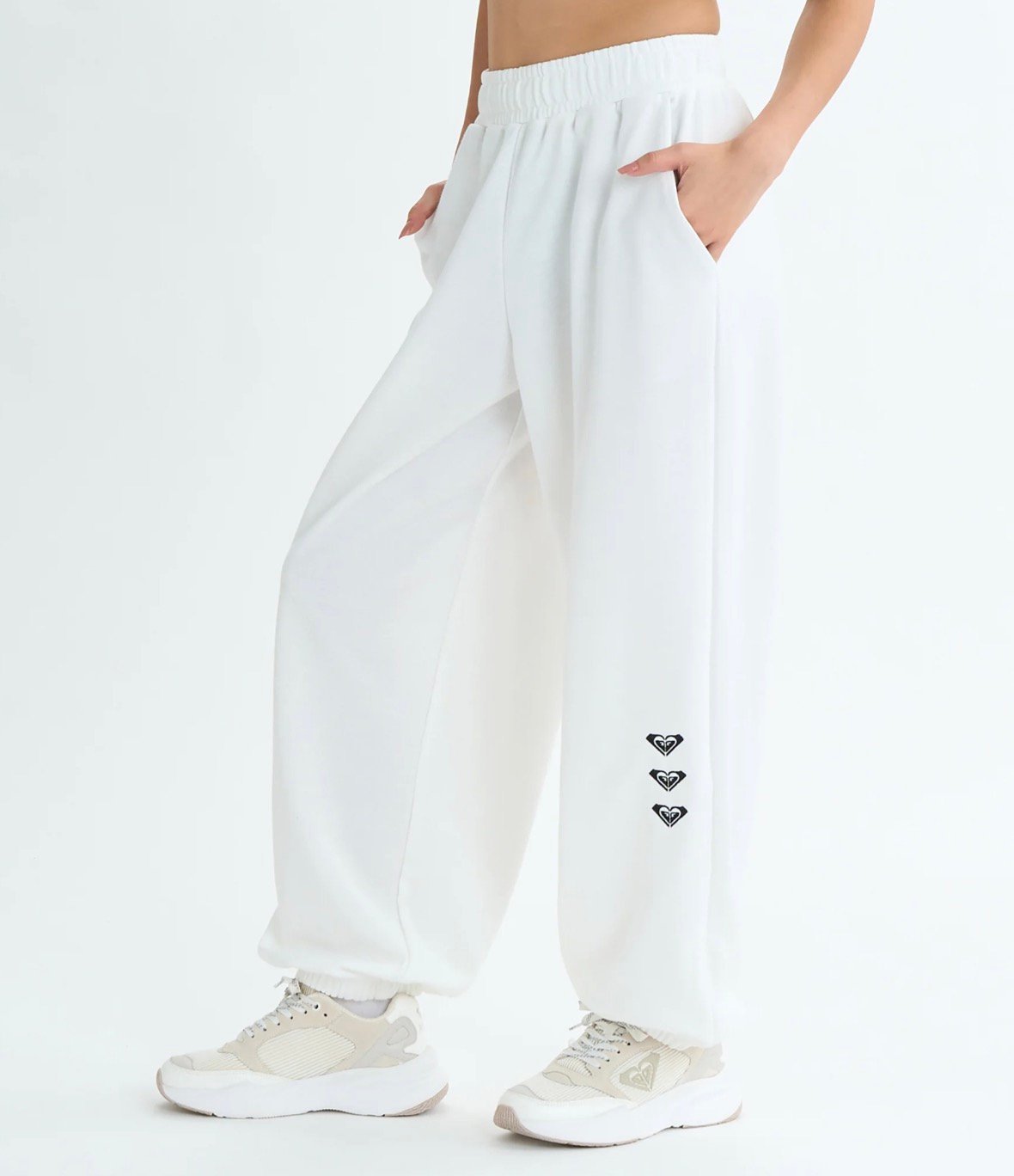 ROXY TRIPLE HEARTS PANTS ロキシー パンツ その他のパンツ ブラック ホワイト グリーン