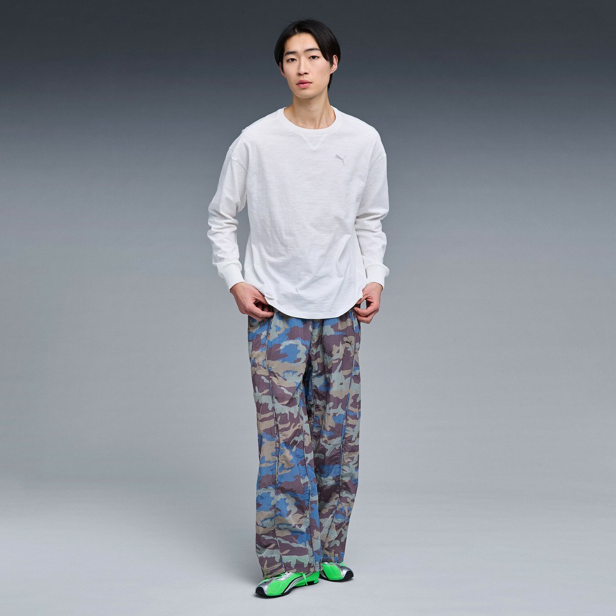 PUMA ユニセックス ベーシック 長袖 Tシャツ プーマ トップス カットソー・Tシャツ ホワイト【送料無料】