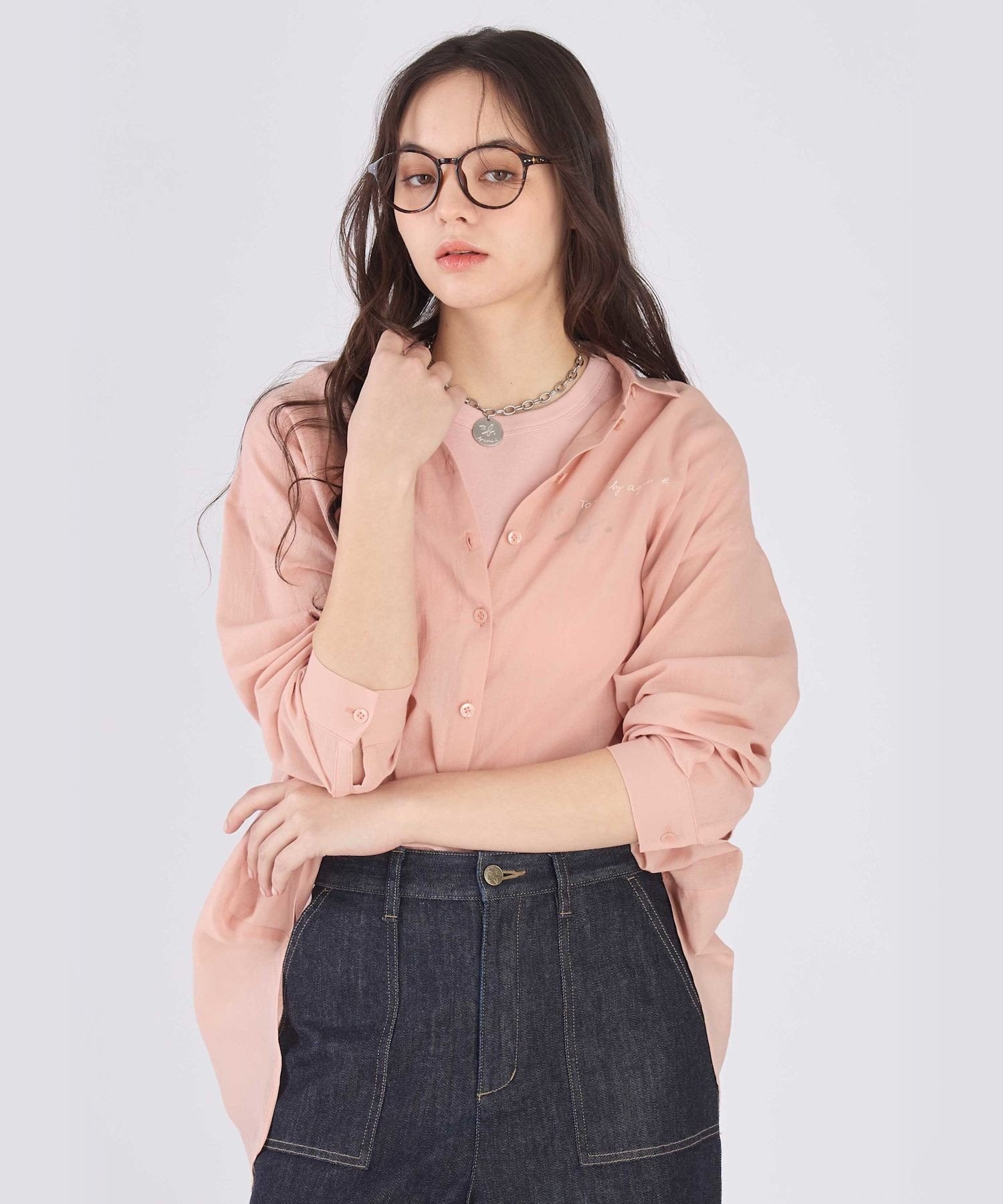To b. by agnes b. コットン ロングスリーブ ボーイズシャツ アニエスベー トップス シャツ・ブラウス ピンク【送料無料】