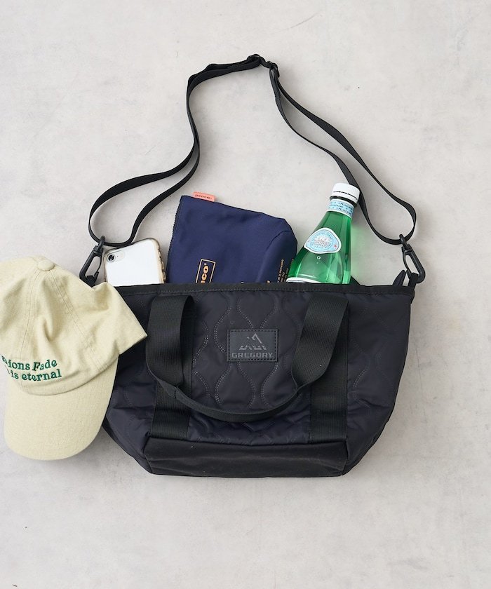 GREGORY 別注 BOAT TOTE S QUILT/ボートトート/ショルダーバッグ フリークスストア バッグ トートバッグ ブラック