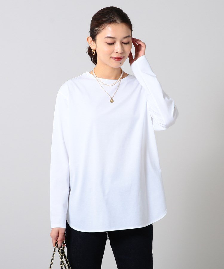 楽天Rakuten Fashion【SALE／30％OFF】UNTITLED サイロプレミアム天竺 長袖Tシャツ アンタイトル トップス カットソー・Tシャツ ホワイト【送料無料】