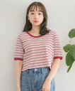 【SALE／20%OFF】RETRO GIRL テレコマルチボーダーTee レトロガール トップス その他のトップス ブルー