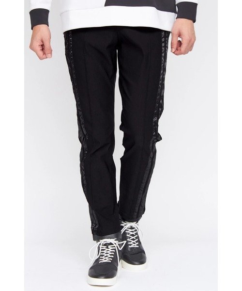【SALE／40%OFF】TORNADO MART TORNADO MART∴ピンタックサイドラインパンツ トルネードマート パンツ その他のパンツ ブラック【送料無料】のサムネイル