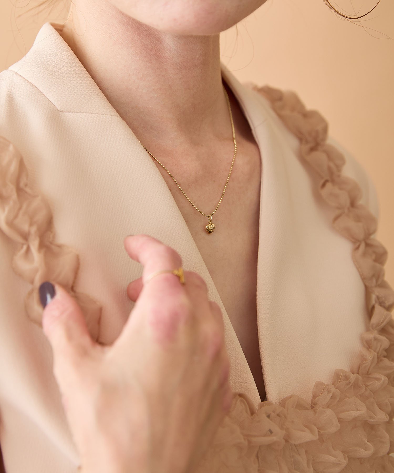 【SALE／30%OFF】Diliraba ステンレス ミニハートネックレス ハシバミ / ネコロジー アクセサリー・腕時計 ネックレス ゴールド