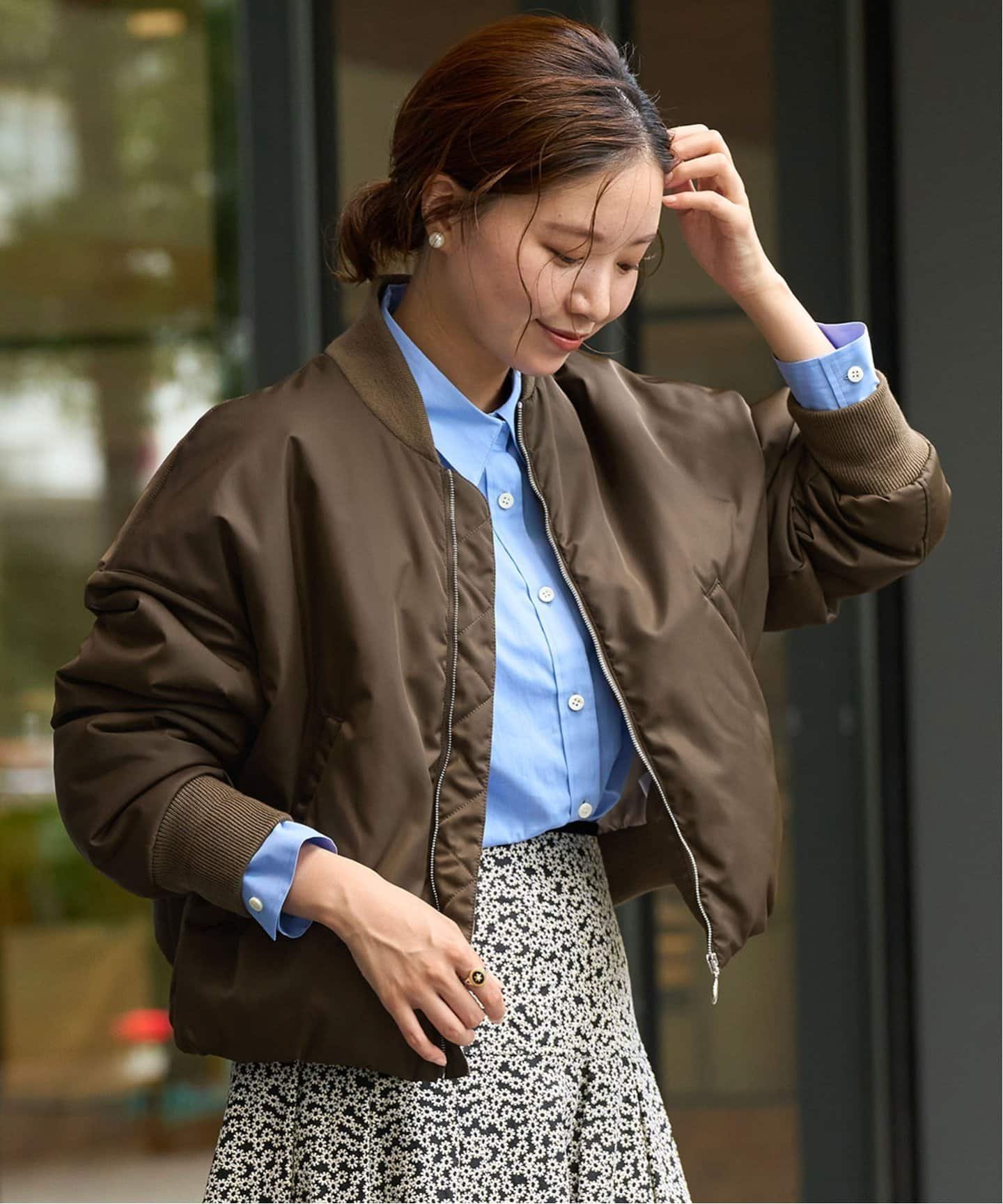 IENA TICCA/ティッカ 別注 ショート MA-1 ブルゾン イエナ ジャケット・アウター MA-1 ブラウン ブラック【送料無料】のサムネイル