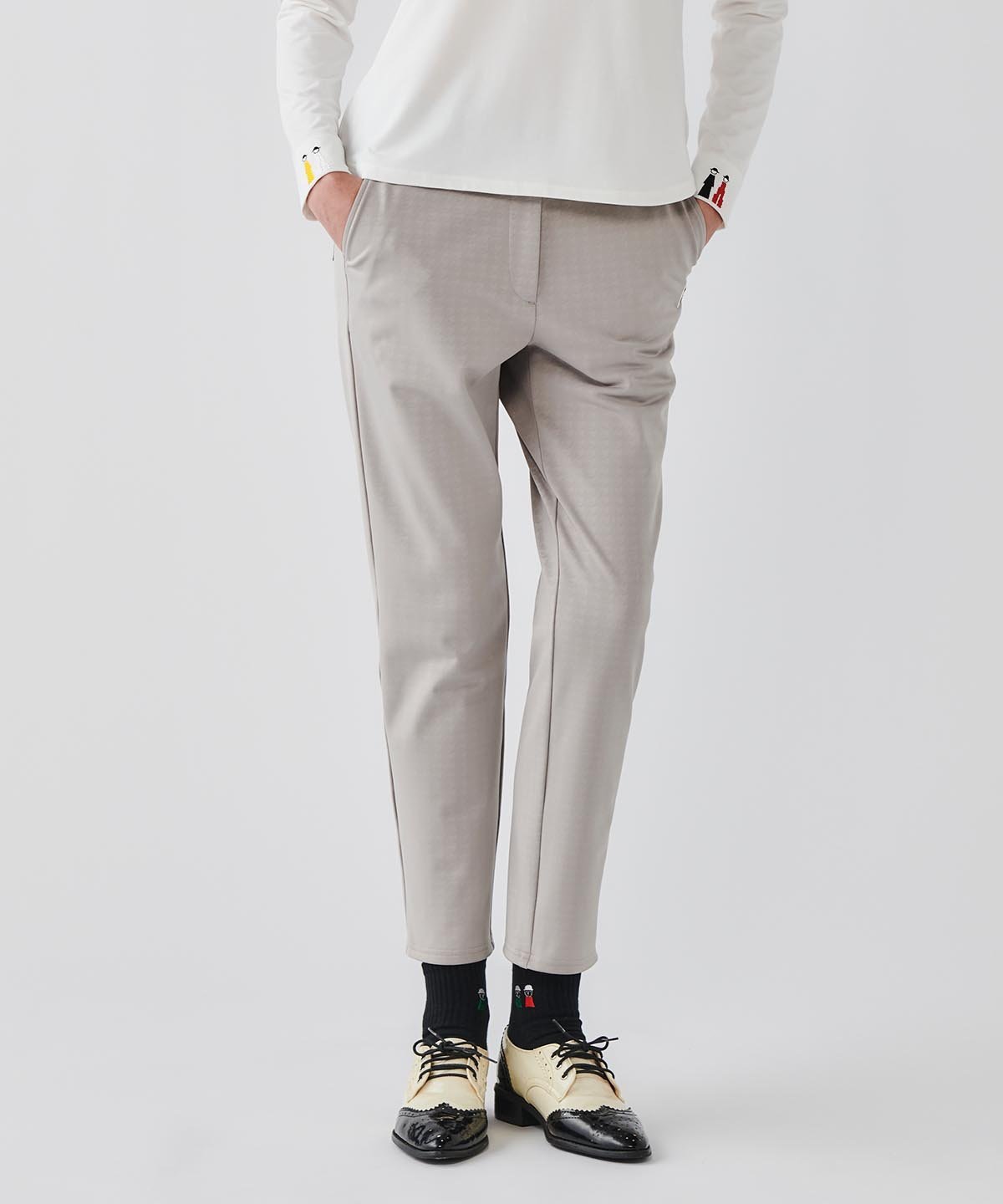 【SALE／40%OFF】Picone Club UV速乾千鳥エンボスパンツ ピッコーネクラブ パンツ その他のパンツ ベージュ ピンク ブラック カーキグリーン【送料無料】