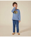 【SALE/10%OFF】PETIT BATEAU ベロア長袖パジャマ プチバトー インナー・ルームウェア パジャマ ブルー【送料無料】