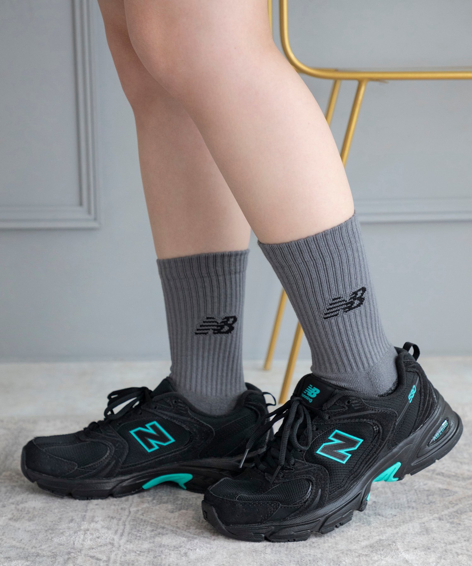 New Balance Active グラフィック クルー ソックス 3P ニューバランス 靴下・レッグウェア 靴下