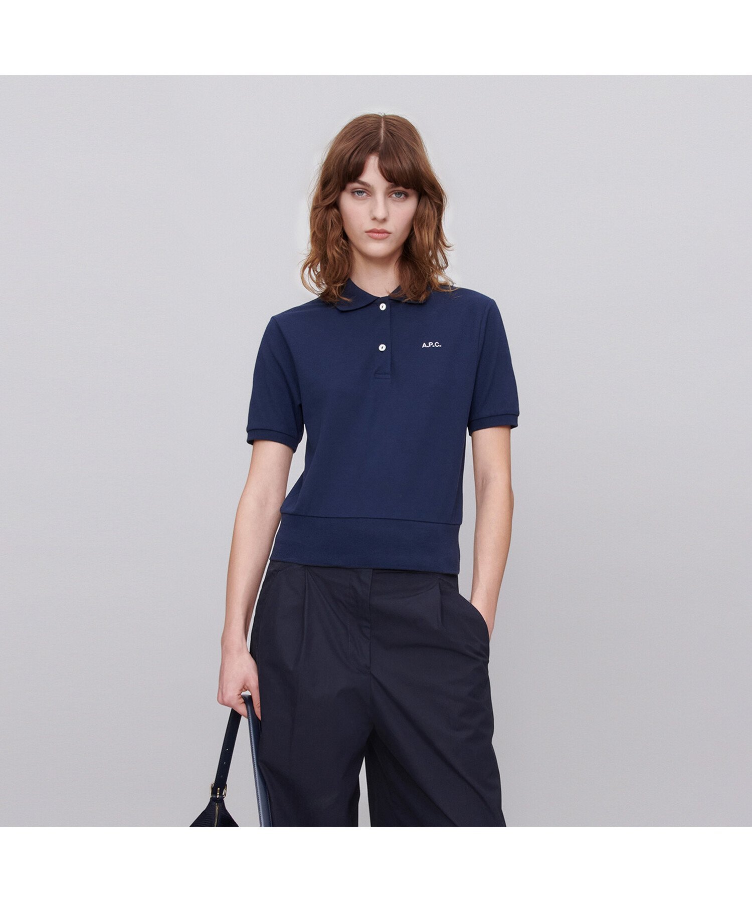 【SALE／40%OFF】A.P.C. Oceane ポロシャツ アー・ぺー・セー トップス カットソー・Tシャツ ネイビー ホワイト【送料無料】