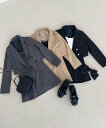 MAJESTIC LEGON ダブルブレストショートジャケット マジェスティックレゴン ジャケット・アウター その他のジャケット・アウター ベージュ グレー ブラック【送料無料】