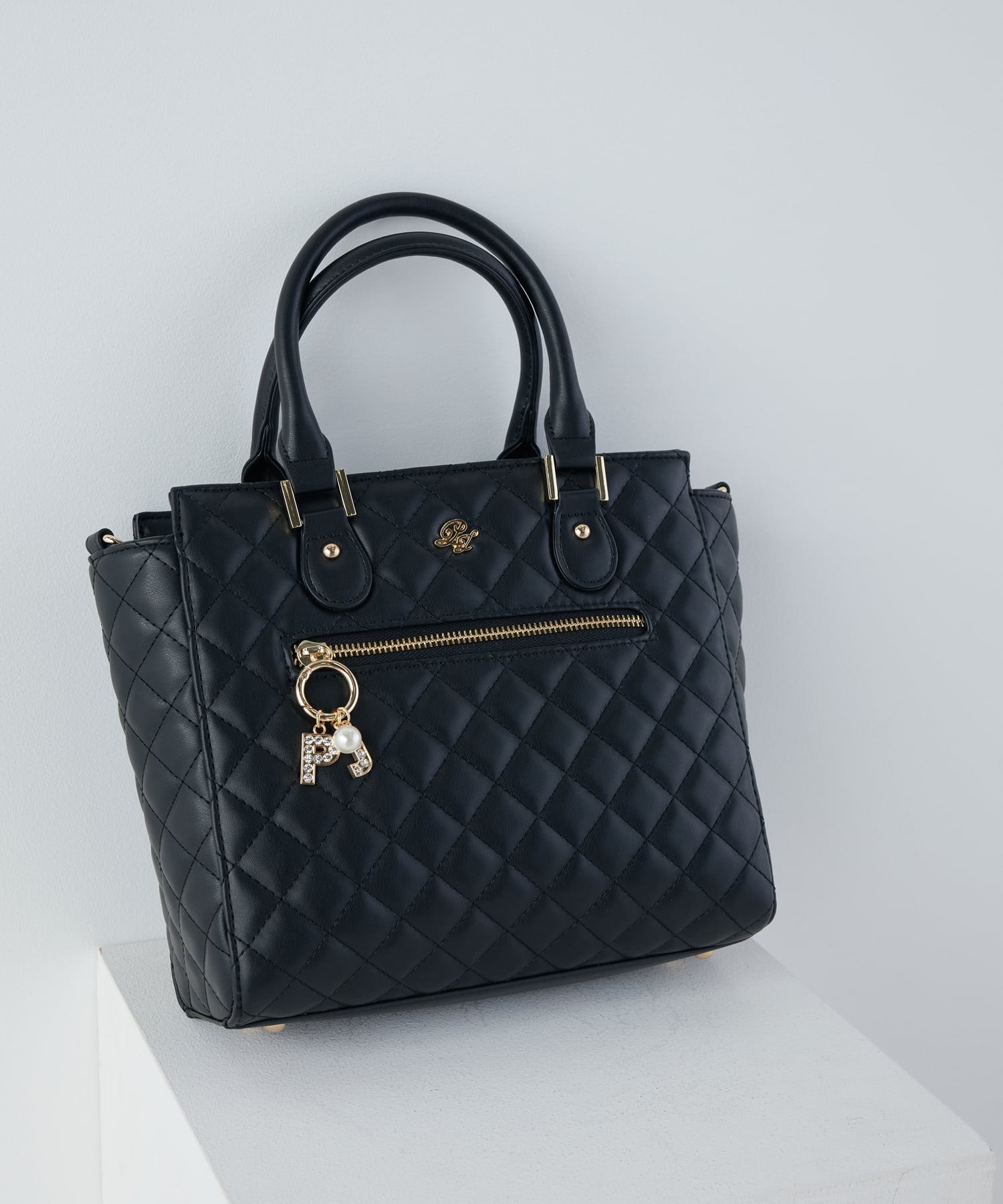 PAUL & JOE 2WAYハンドバッグ PJA-B1258 ショルダーバッグ キルティング エルゲイス バッグ ハンドバッグ ホワイト ピンク ブラック【送料無料】のサムネイル