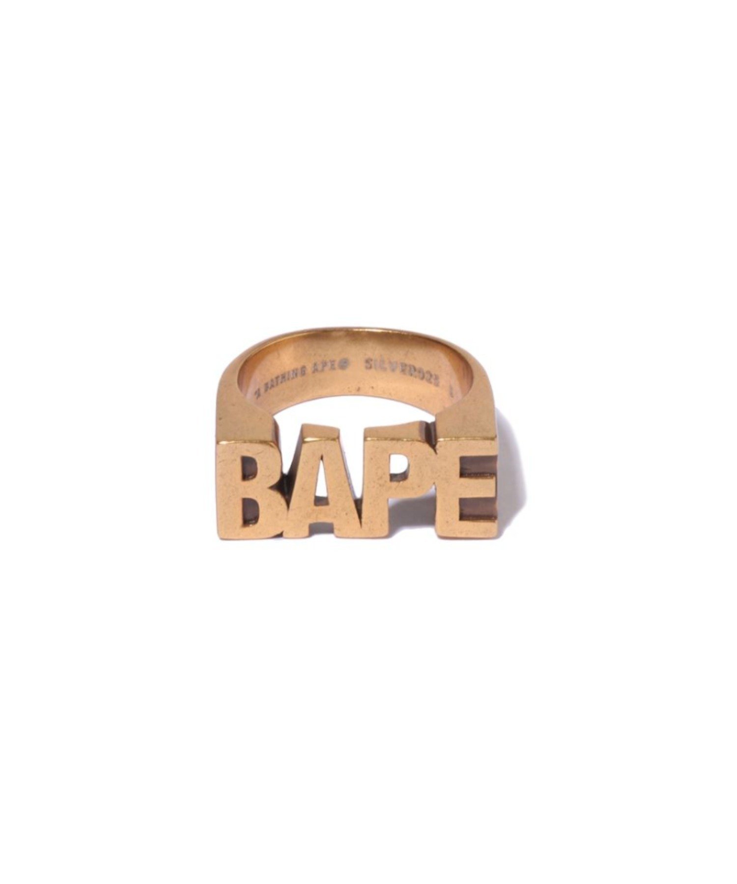 A BATHING APE BAPE LOGO RING ア ベイシング エイプ アクセサリー・腕時計 リング・指輪 ゴールド シルバー【送料無料】