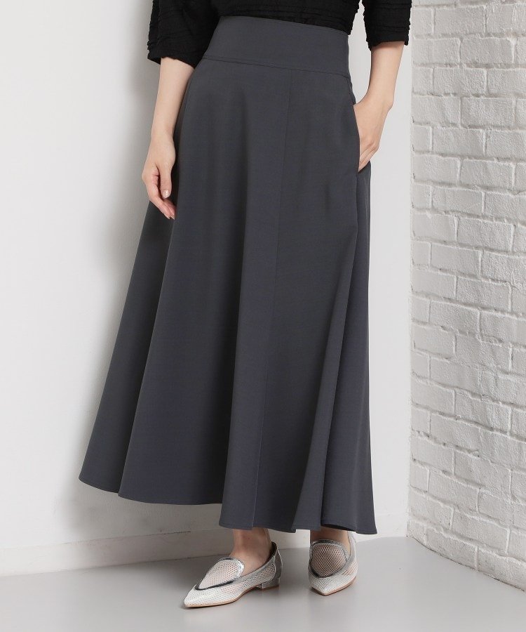 【SALE/28% OFF】THE SHOP TK 【Matching Set Available】Linen-look Midi Flare Skirt The Shop TK Skirt Other Skirts Gray 【Free Shipping】