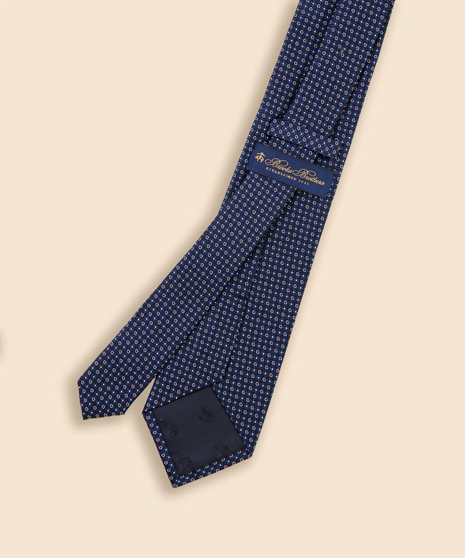 BROOKS BROTHERS シルク マイクロフラワーモチーフ ジャカードタイ ブルックス ブラザーズ スーツ・フォーマル ネクタイ・蝶ネクタイ レッド ネイビー【送料無料】