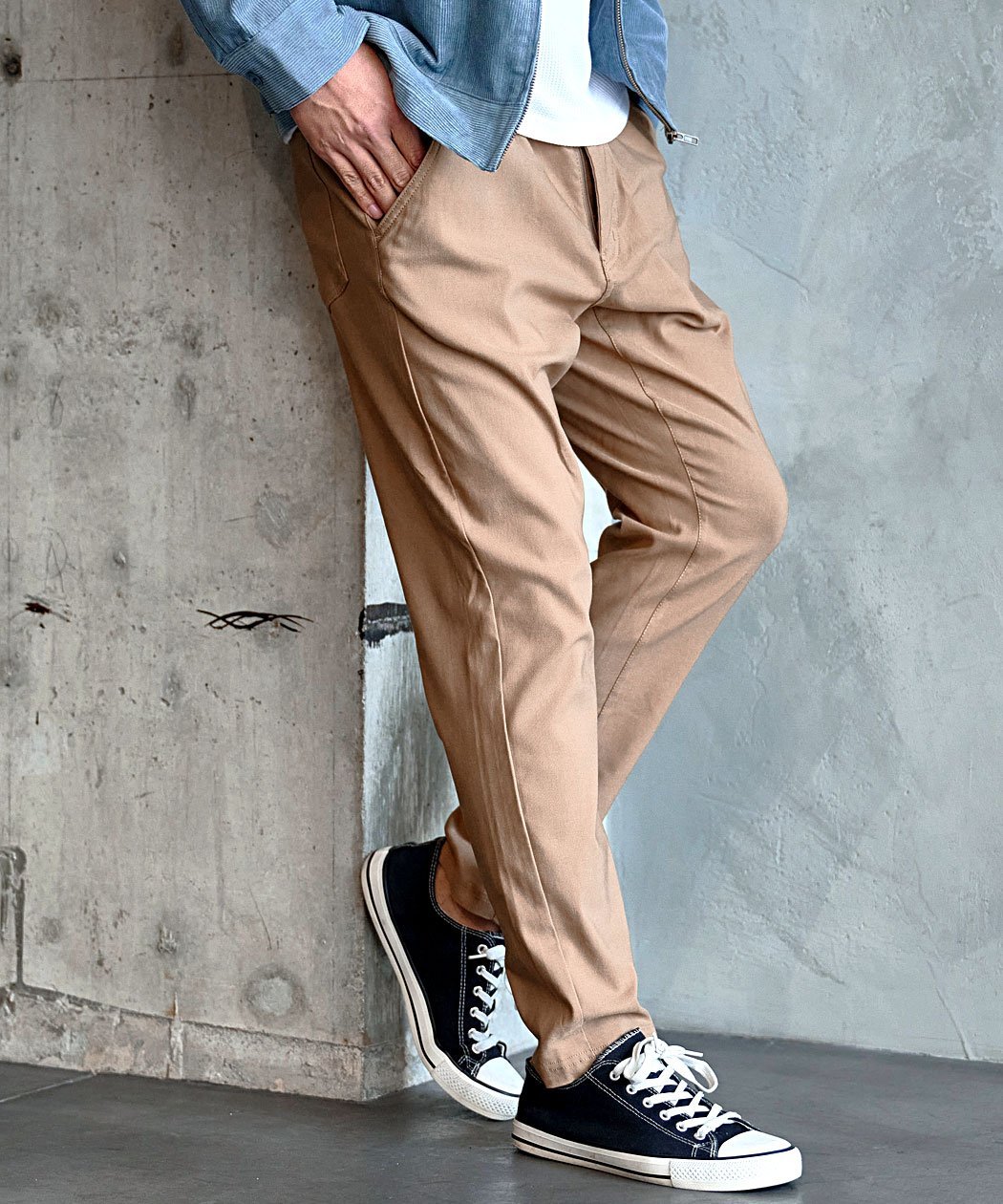 SB select NATURAL STORY 接触冷感カルゼレギンススキニー シルバーバレット パンツ その他のパンツ グレー ベージュ ホワイト ネイビー ブラック カーキグリーン