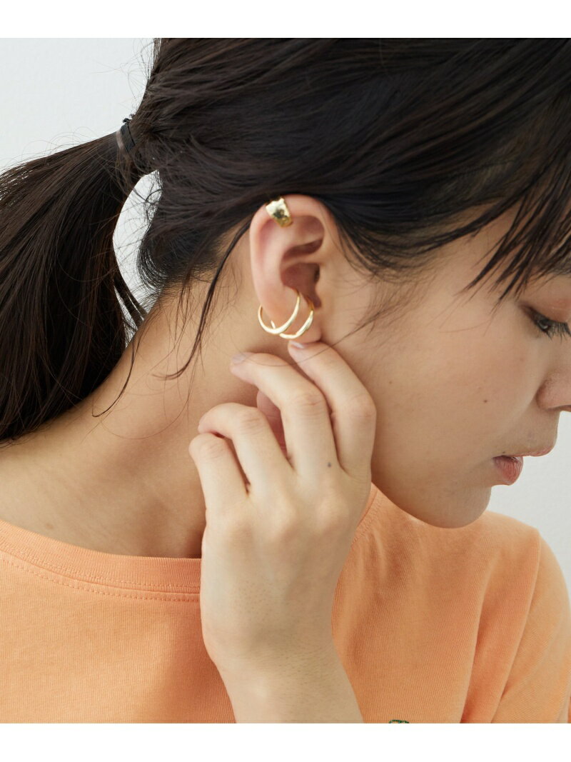 【SALE／20%OFF】SALON adam et rope' イヤカフSET(ゴールド)[made in JAPAN] サロン アダム エ ロペ アクセサリー・腕時計 イヤリング・イヤーカフ ブラック グレー ホワイト