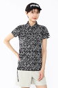 PING APPAREL バイアスデジタルロゴジャカードポロシャツ <PERFORMANCE> (LADIES) ピン アパレル トップス ポロシャツ ブラック...