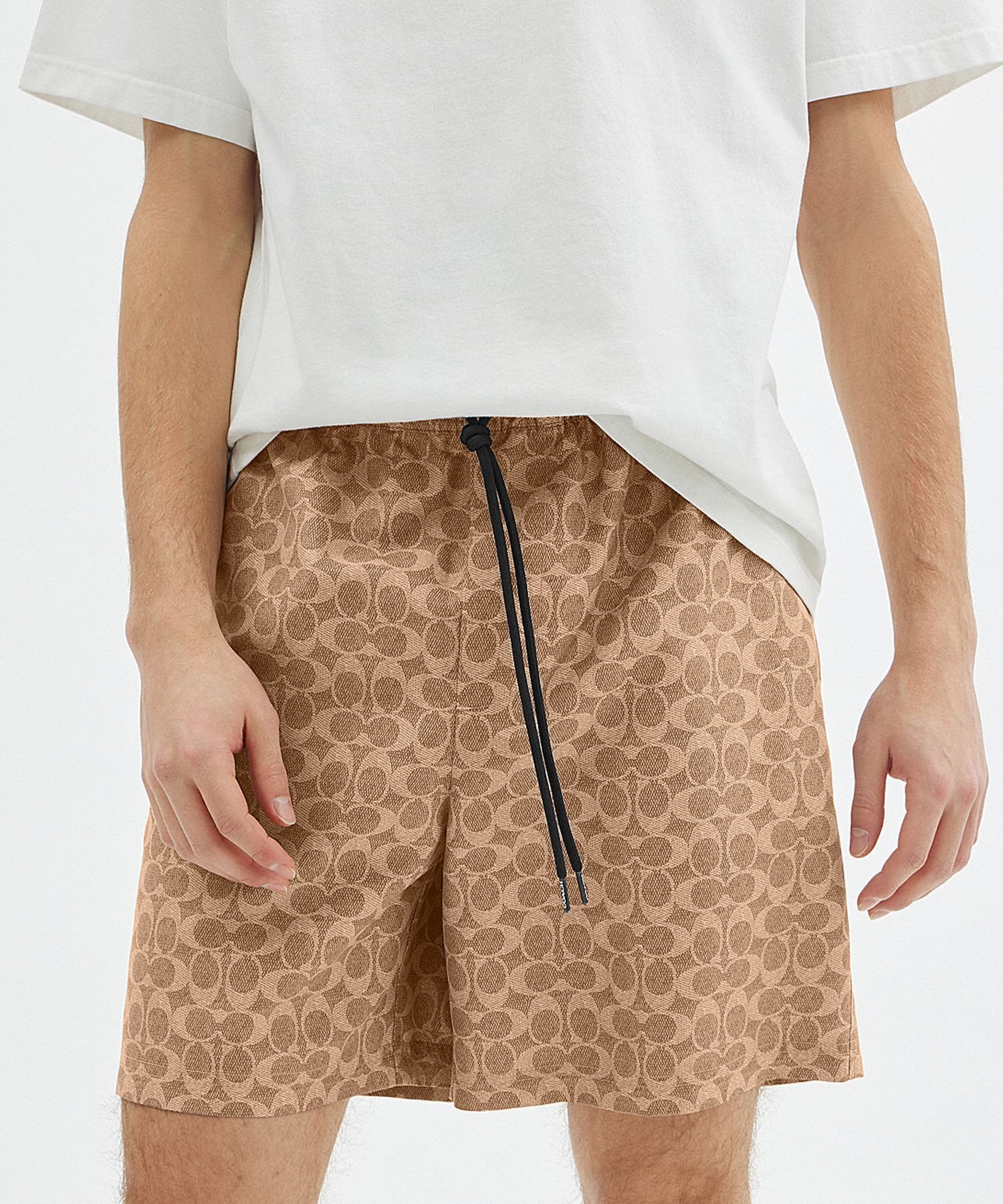 【SALE/40%OFF】COACH OUTLET 【公式】シグネチャー スイム トランクス・リサイクル ポリエステル コーチ アウトレット 水着・スイムグッズ 水着 ベージュ【送料無料】