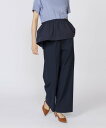 【SALE/30%OFF】INED 《大きいサイズ》シェルタリングドライ美脚ワイドパンツ イネド パンツ スラックス・ドレスパンツ ホワイト ベージュ ネイビー...