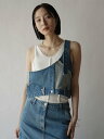 【SALE/20%OFF】RADIATE リメイク風アシメショルダーデニムビスチェ ラシュッド トップス その他のトップス ブルー ブラック【送料無料】