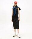 TOMMY JEANS ストラップバッジリブミディワンピース トミーヒルフィガー ワンピース・ドレス その他のワンピース・ドレス ブラック【送料無料】