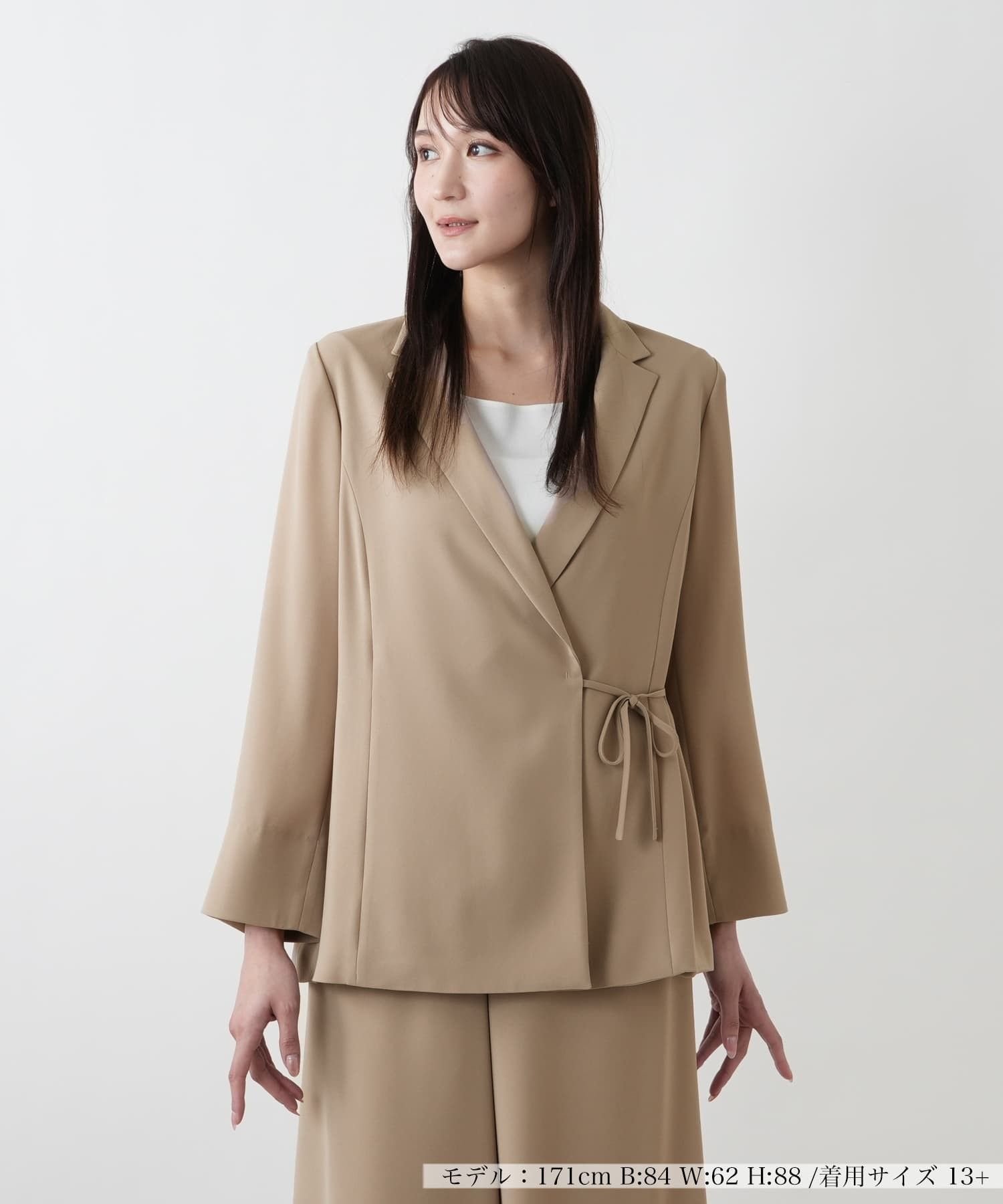 Leilian PLUS HOUSE デザインブレザー【BOURGE】 レリアン プラスハウス ジャケット・アウター テーラードジャケット・ブレザー ブラウン ネイビー
