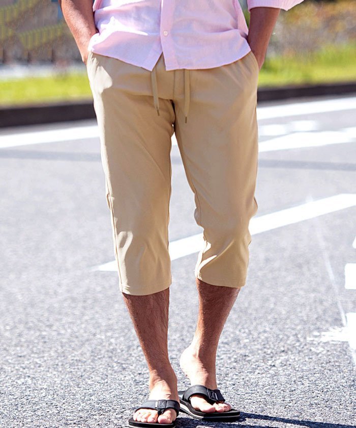 SB select NATURAL STORY 接触冷感レギンスクロップド パンツ シルバーバレット パンツ その他のパンツ ベージュ ネイビー カーキグリーン グレー