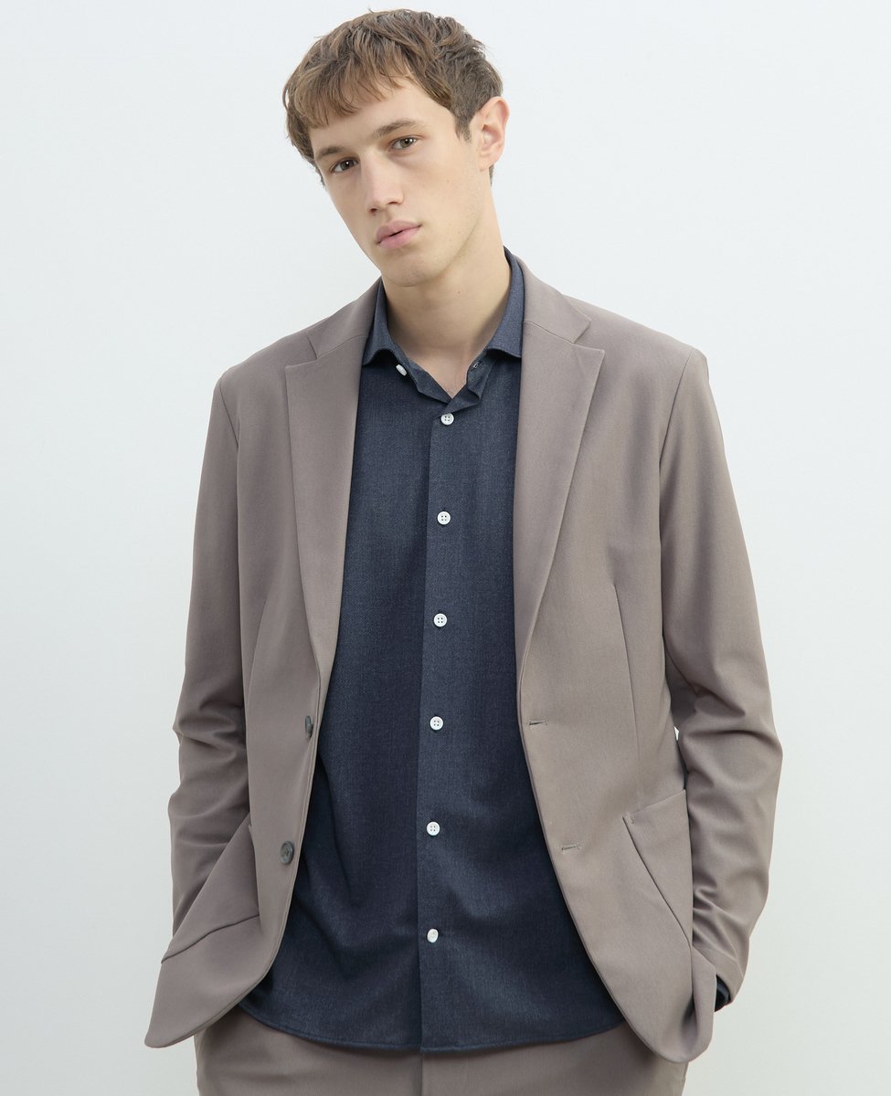 MEN'S MELROSE トリコットストレッチイージージャケット(セットアップ可) メンズメルローズ ジャケット・アウター テーラードジャケット・ブレザー ネイビー ベージュ