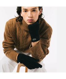 ラコステ 手袋 メンズ 【SALE／30%OFF】LACOSTE ケーブルニットグローブ ラコステ ファッション雑貨 手袋 ブラック グリーン ベージュ グレー【送料無料】