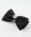 【SALE/10%OFF】Grandedge ビジュー付きリボンバレッタ エスペランサ ヘアアクセサリー その他のヘアアクセサリー ピンク ベージュ ブラック