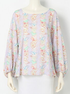 【SALE/66%OFF】franche lippee L-size franche lippee L-size/ティーカップタワーゆったりブラウス フランシュリッペ シャツ/ブラウス【RBA_S】【RBA_E】【送料無料】