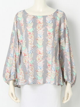 【SALE/66%OFF】franche lippee L-size franche lippee L-size/ティーカップタワーゆったりブラウス フランシュリッペ シャツ/ブラウス【RBA_S】【RBA_E】【送料無料】