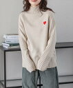 【SALE/50%OFF】La-gemme ハイネックニットプルオーバー ラジュール トップス ニット ベージュ ブラック【送料無料】
