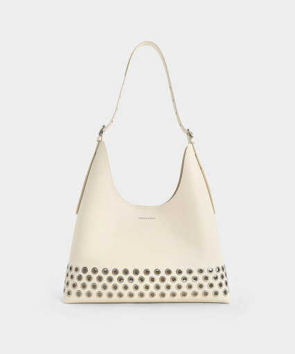 CHARLES & KEITH Liv リブ グロメットホーボーバッグ チャールズアンドキース バッグ トートバッグ【送料無料】 CHARLES & KEITH Liv リブ グロメットホーボーバッグ チャールズアンドキース バッグ トートバッグ【送料無料】