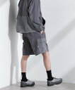 【SALE/50%OFF】NANO universe 「NJ/CLUB」 リップストップショーツ ナノユニバース パンツ その他のパンツ ブラック グレー【送料無料】