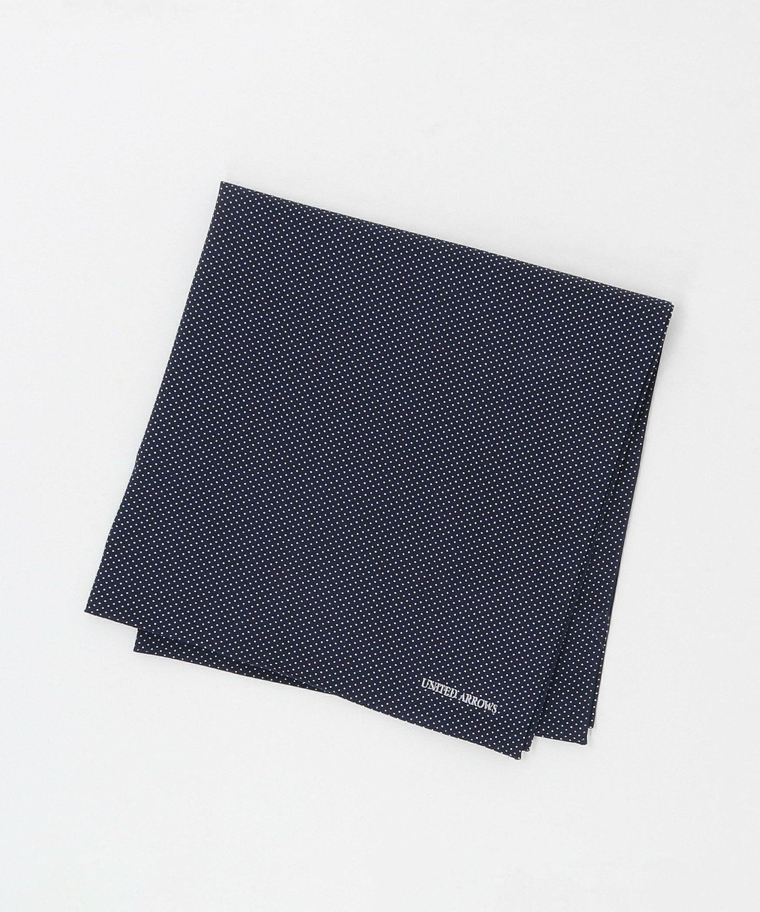 UNITED ARROWS コットン ドット ハンカチ ユナイテッドアローズ ファッション雑貨 ハンカチ・ハンドタオル ネイビー ブラック
